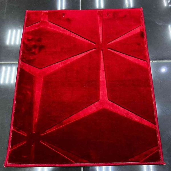 Chinese carpet red Mercedes pattern size 08 100*100