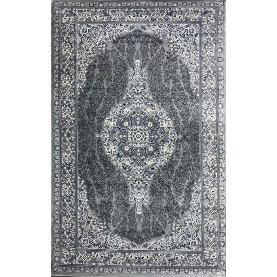 Turkish Carpet Aqua 5045 Gray Black B