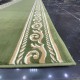 Formal royal corridor, brushes, frame, green color