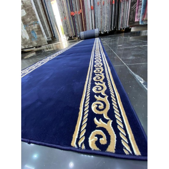 Formal royal corridor, drawer frame, dark blue color