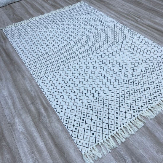 Handmade carpets first class 2010 white with black size 160*230