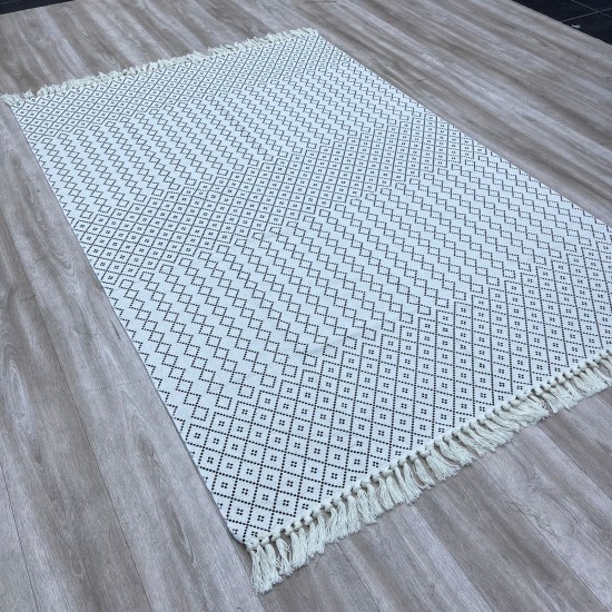 Handmade carpets first class 2010 white with black size 160*230