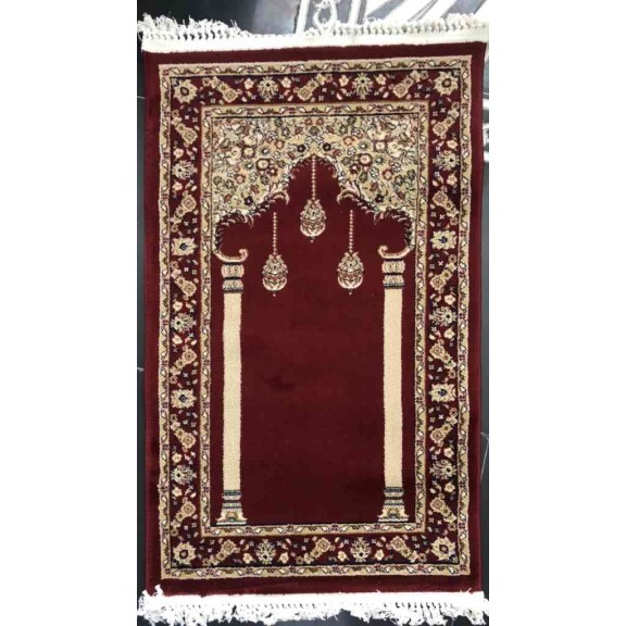 سجادة صلاه تركي فاخرة انطاليا 3370C احمر 75*120