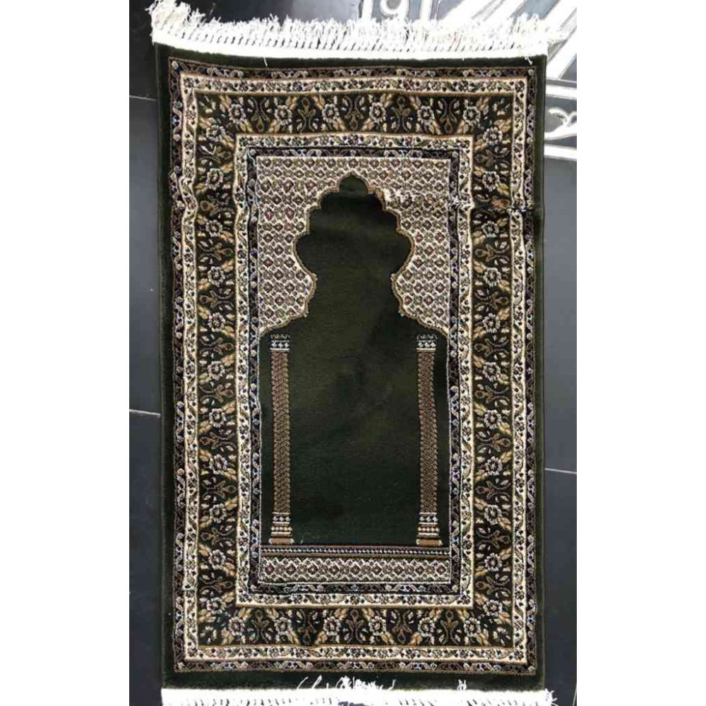سجادة صلاه تركي فاخرة انطاليا 3370C اخضر مقاس75*120 سم