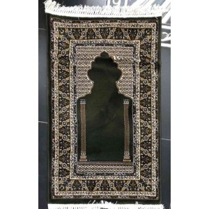 Luxury Turkish prayer rug Antalya 3370C green size 75*120 cm
