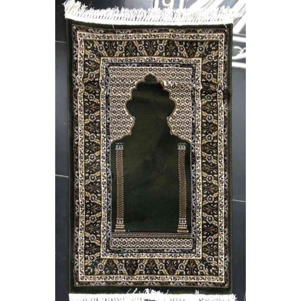 Luxury Turkish prayer rug Antalya 3370C green size 75*120 cm