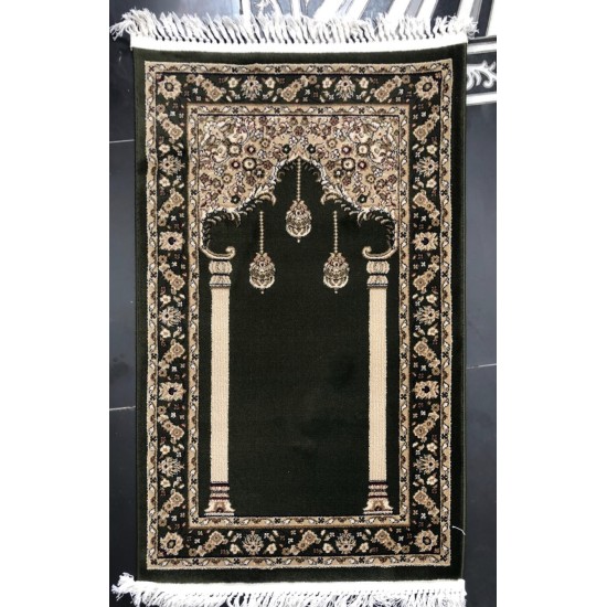 Luxury Turkish prayer rug Antalya 3406C green size 75*120 cm
