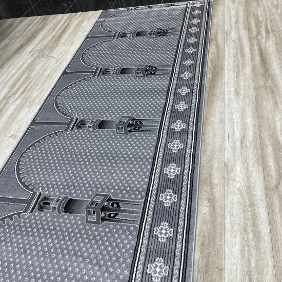 Alfombras de oración mihrab turcas SC116 gris tamaño 125*1000