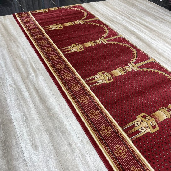 Turkish prayer rug SC116 red size 125*500