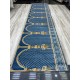 Alfombras de oración mihrab turcas SC116 cian tamaño 125*1000