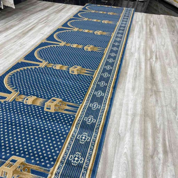 سجاد صلاة محراب تركي SC116 سماوي مقاس 125*500