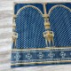 Alfombras de oración mihrab turcas SC116 cian tamaño 125*1000
