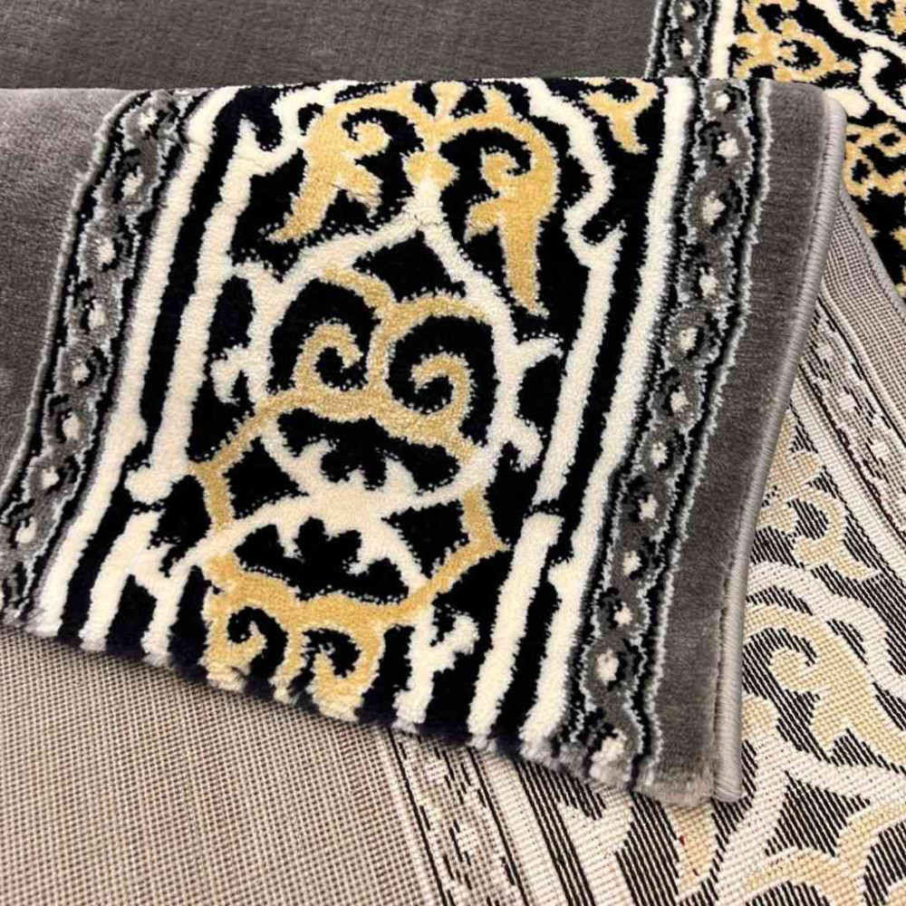 سجاد صلاة مناسك تركي F301A رصاصي مقاس 125*500 سم