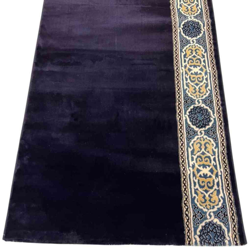 سجاد صلاة مناسك تركي F301A كحلي مقاس 125*1000 سم