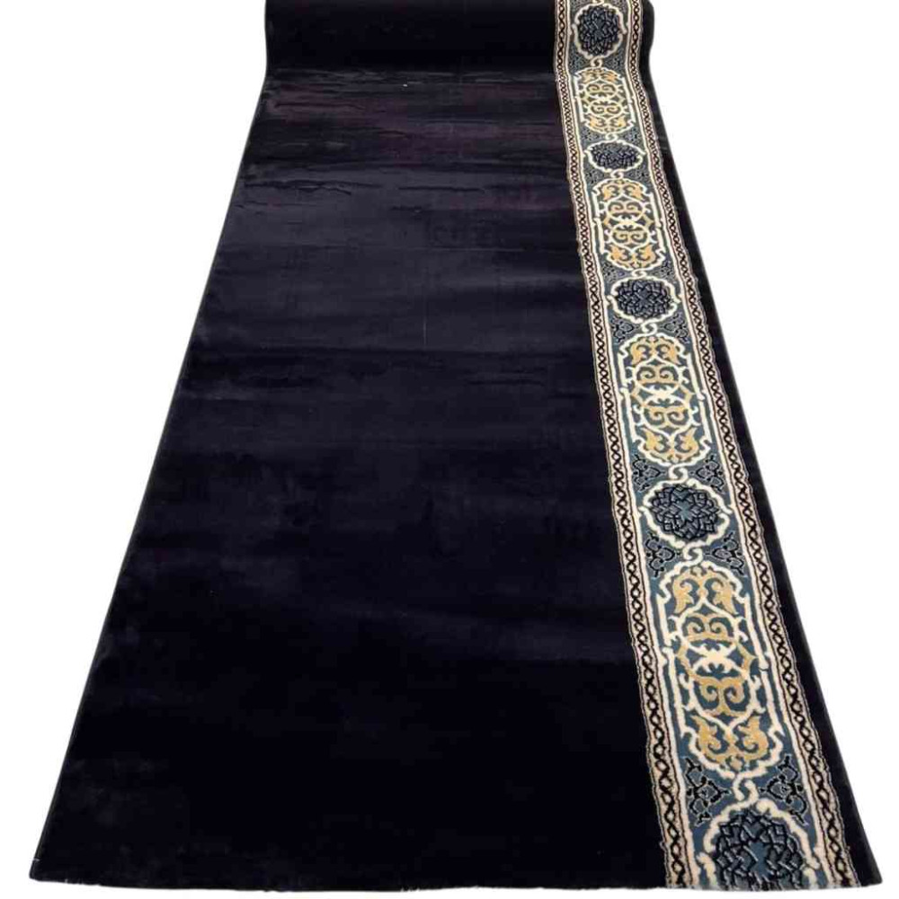 سجاد صلاة مناسك تركي F301A كحلي مقاس 125*1000 سم