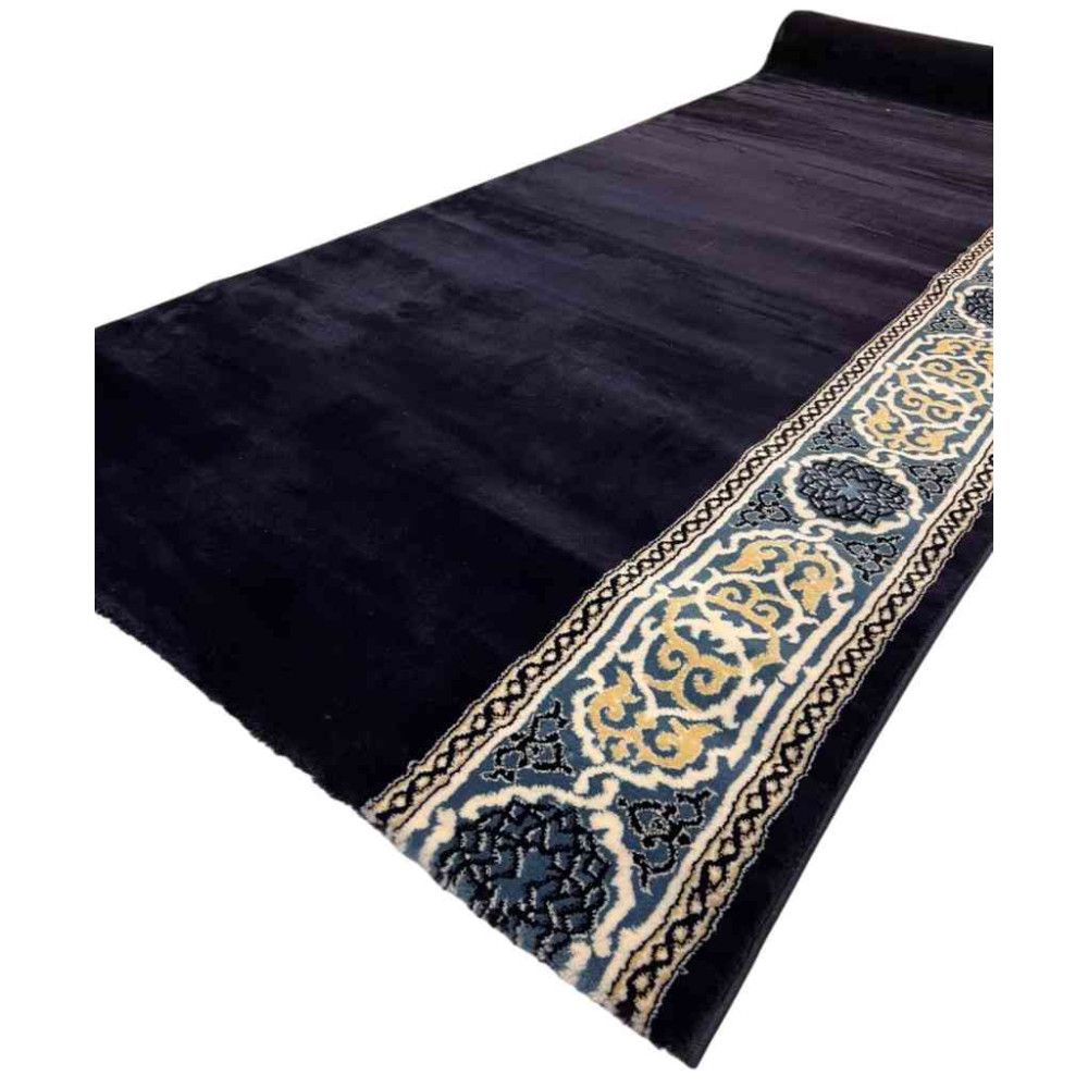 سجاد صلاة مناسك تركي F301A كحلي مقاس 125*1000 سم