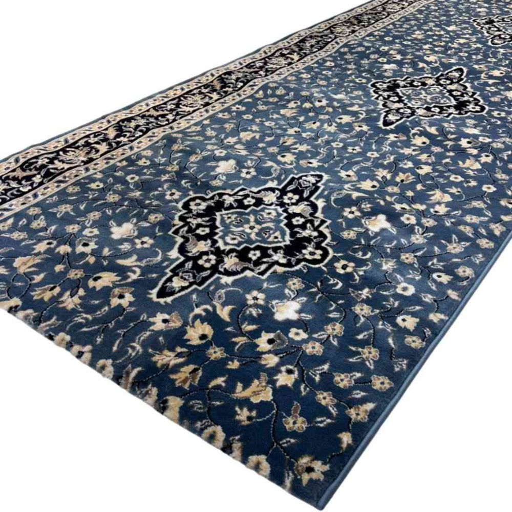 سجاد صلاة محراب تركي 4869C سماوي مقاس 125*1000 سم