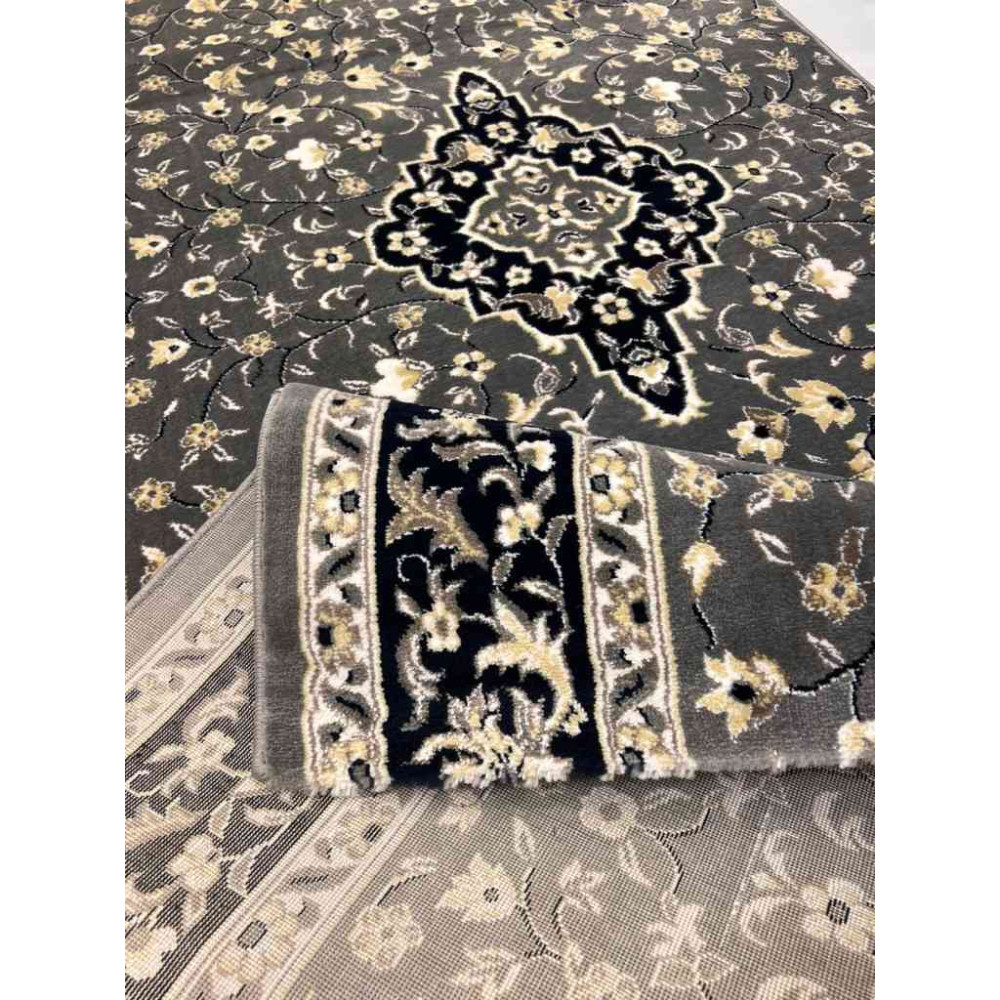 سجاد صلاة محراب تركي 4869C رصاصي مقاس 125*1000 سم