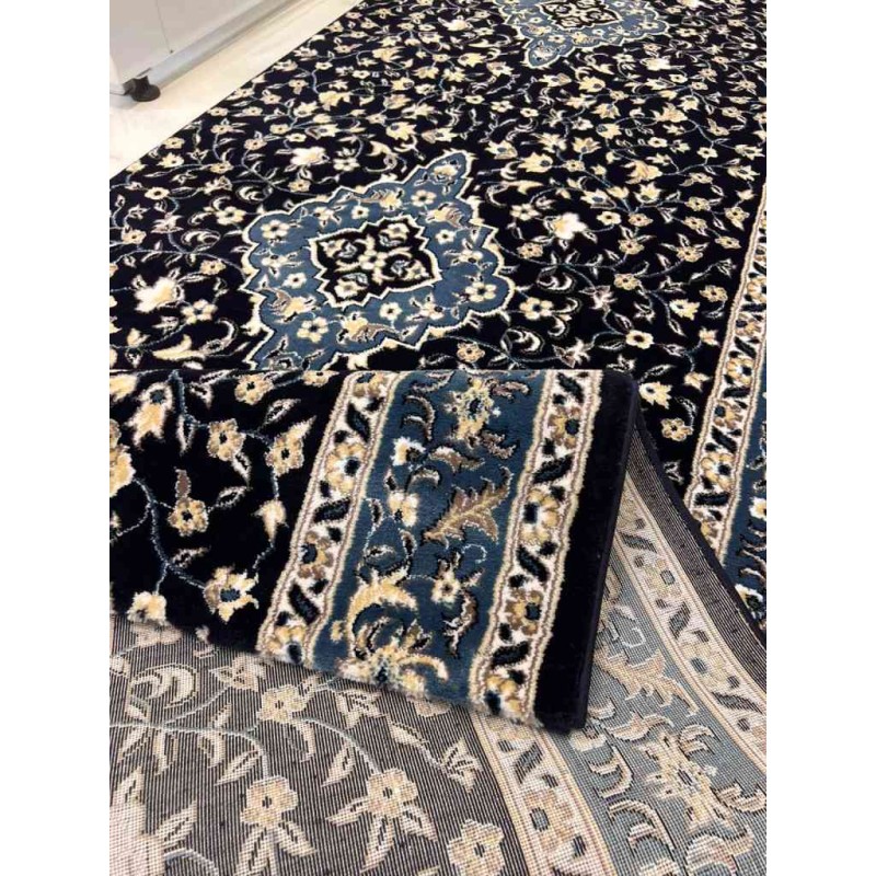Turkish Mihrab Prayer Rug 4869C Sky navy Size 125*1000 cm