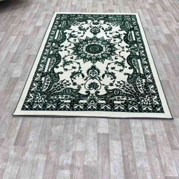 Turkish carpet silk curtain 3164 green size 80*150