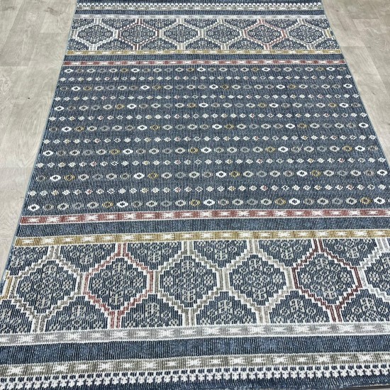 Kyona Turkish carpet bohemian pattern 05068B sky blue