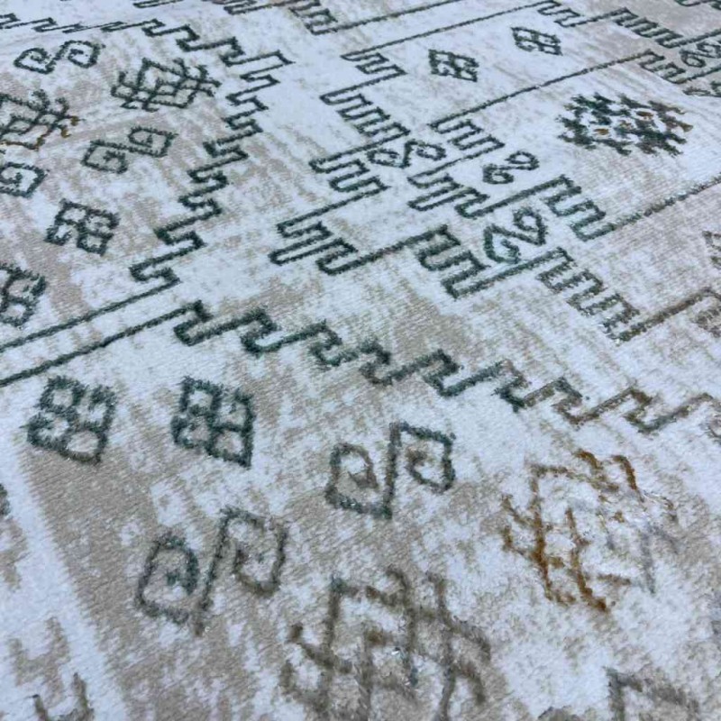 سجاد تركي ميا 11224B بيج اخضرمقاس 100*200
