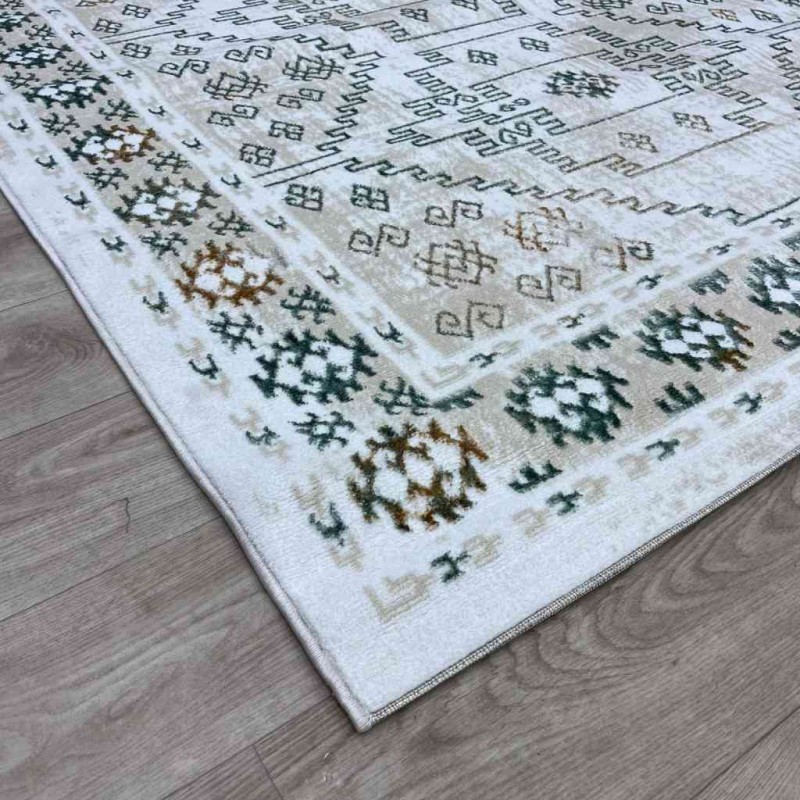 سجاد تركي ميا 11224B بيج اخضرمقاس 100*200