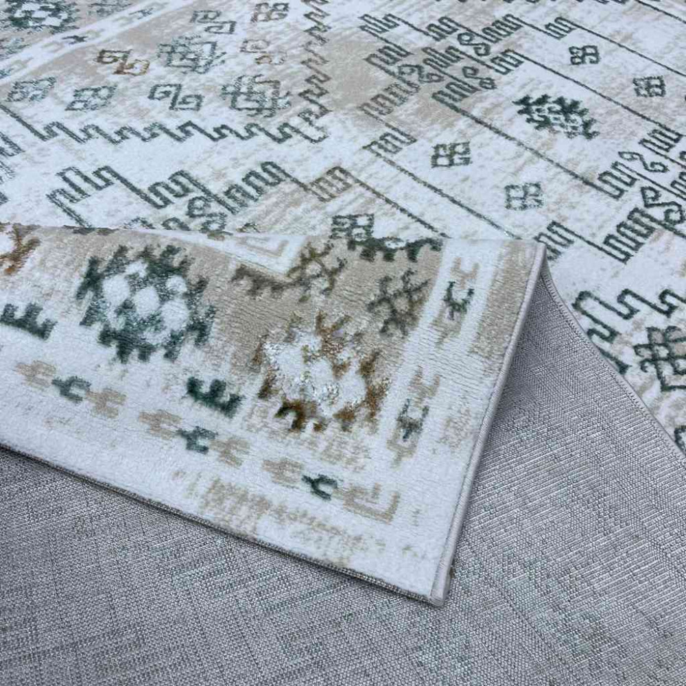 سجاد تركي ميا 11224B بيج اخضرمقاس 150*220