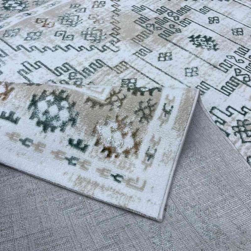 سجاد تركي ميا 11224B بيج اخضرمقاس 100*200