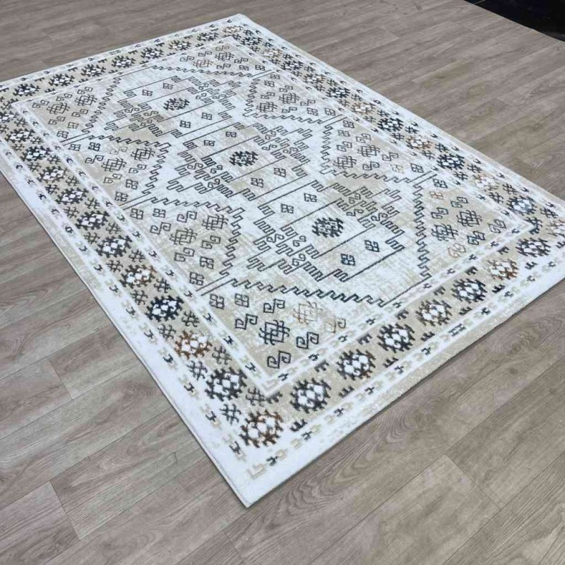 سجاد تركي ميا 11224B بيج رصاصي مقاس 150*220