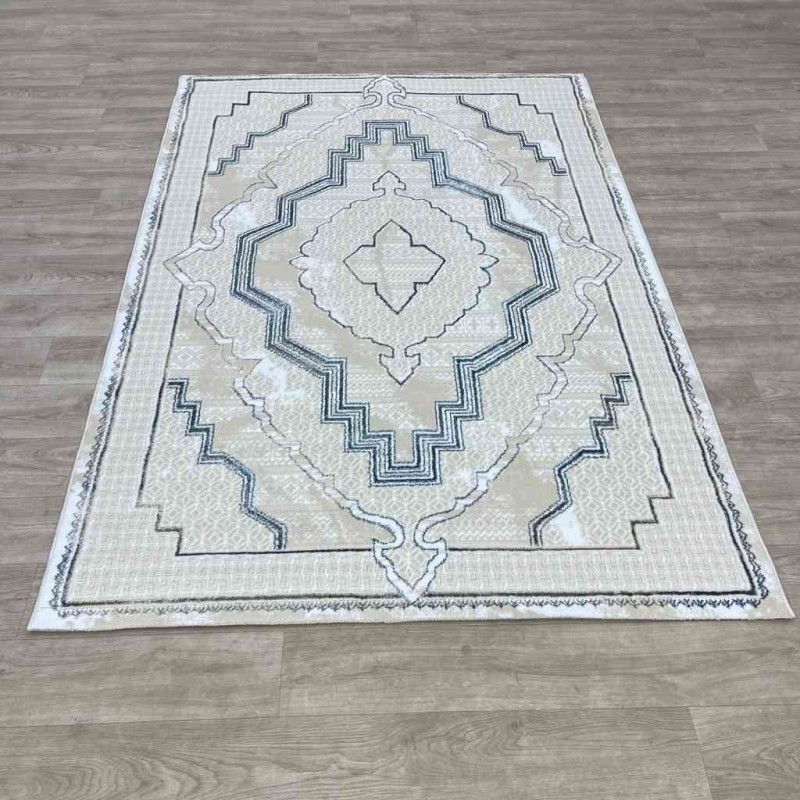 سجاد تركي ميا 11236B بيج سماوي مقاس 80*150