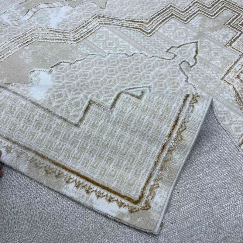 سجاد تركي ميا 11236B بيج ذهبي مقاس 200*300