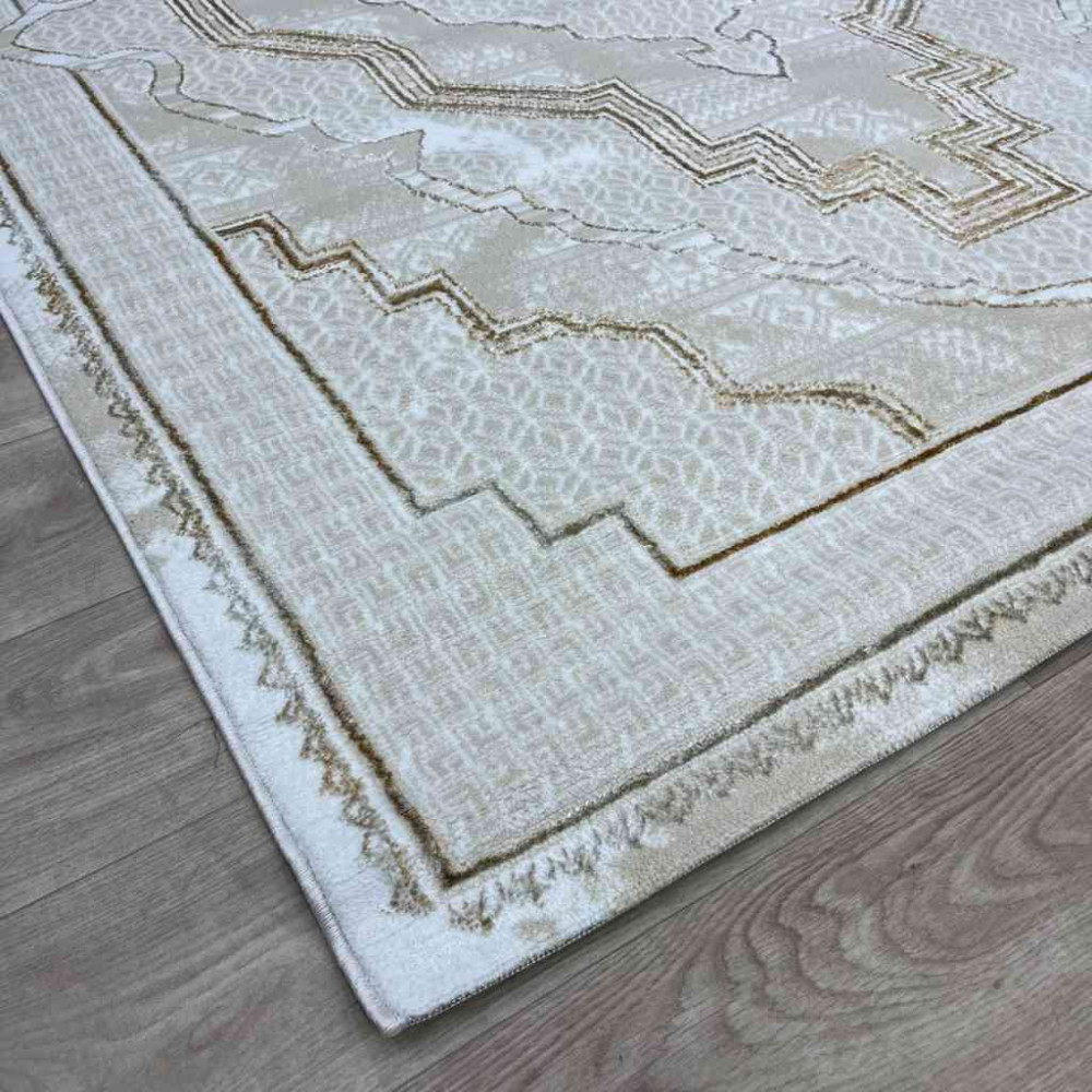 سجاد تركي ميا 11236B بيج ذهبي مقاس 80*150