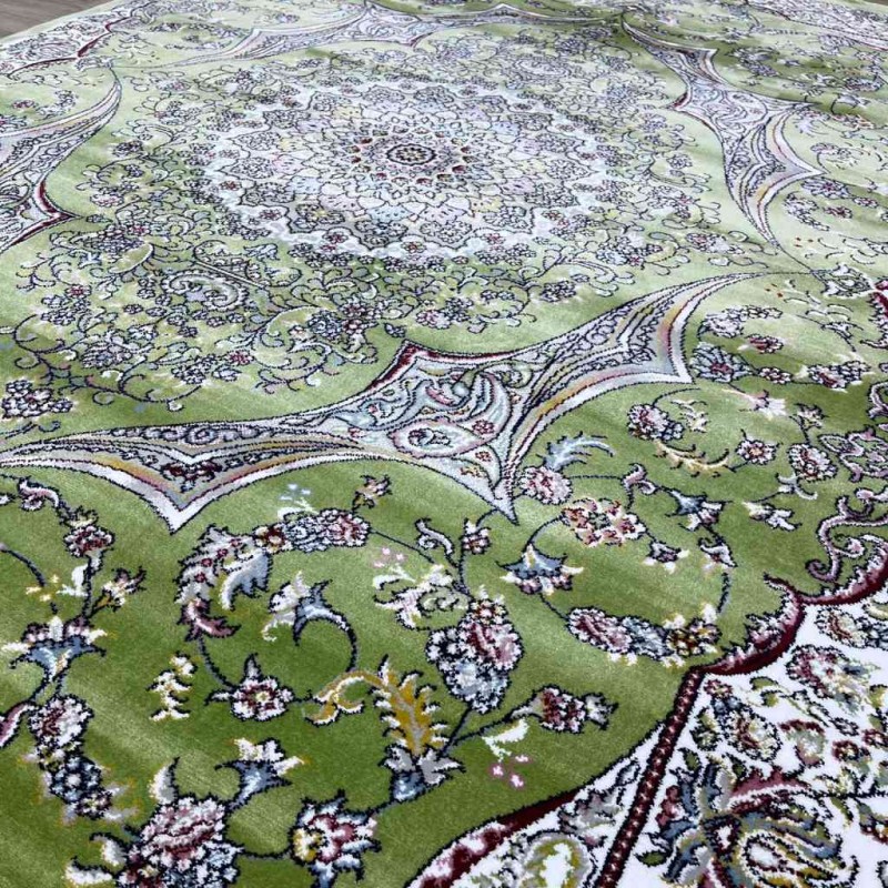 سجاد تركي احلامي كلاسيك سميك ناعم ODT97A اخضر مقاس 100*300