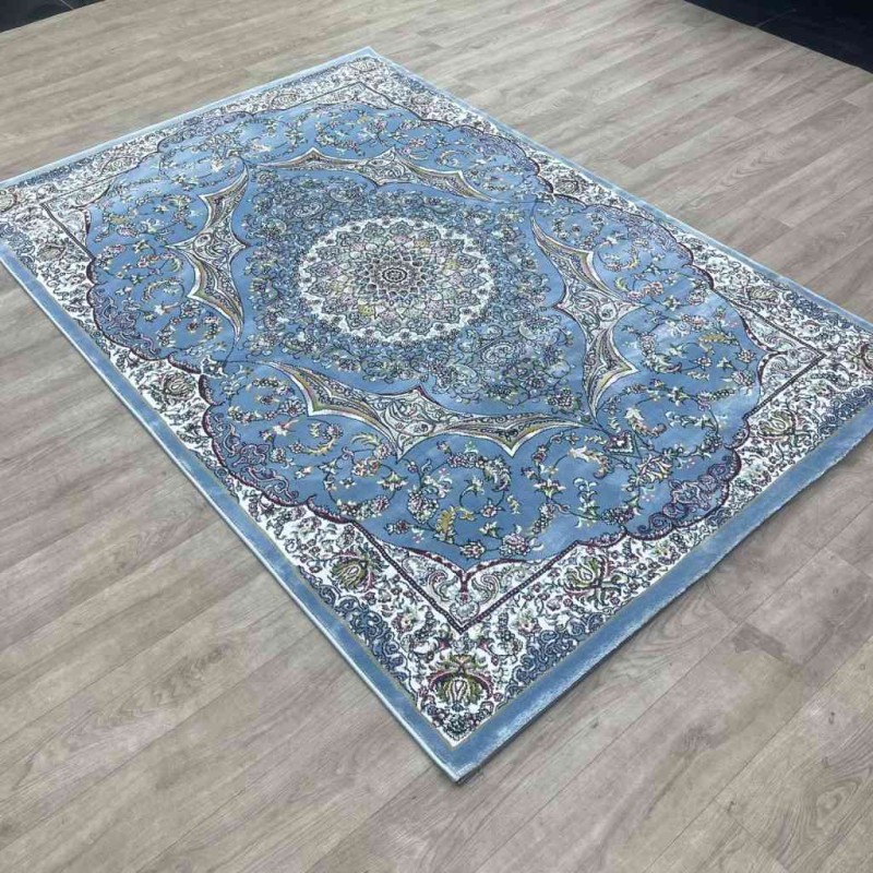 Turkish Dream Carpet Classic Thick Soft ODT97A Sky Blue Size 100*200