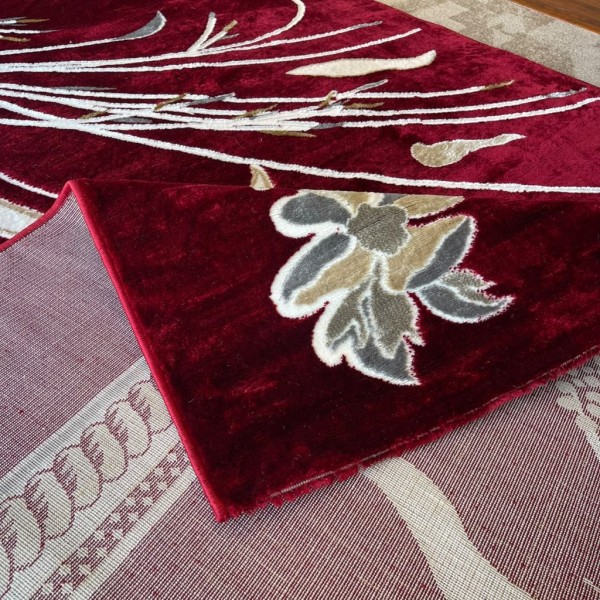 JANAN Turkish Modern Rugs S1015 BURGUNDY size 100*300