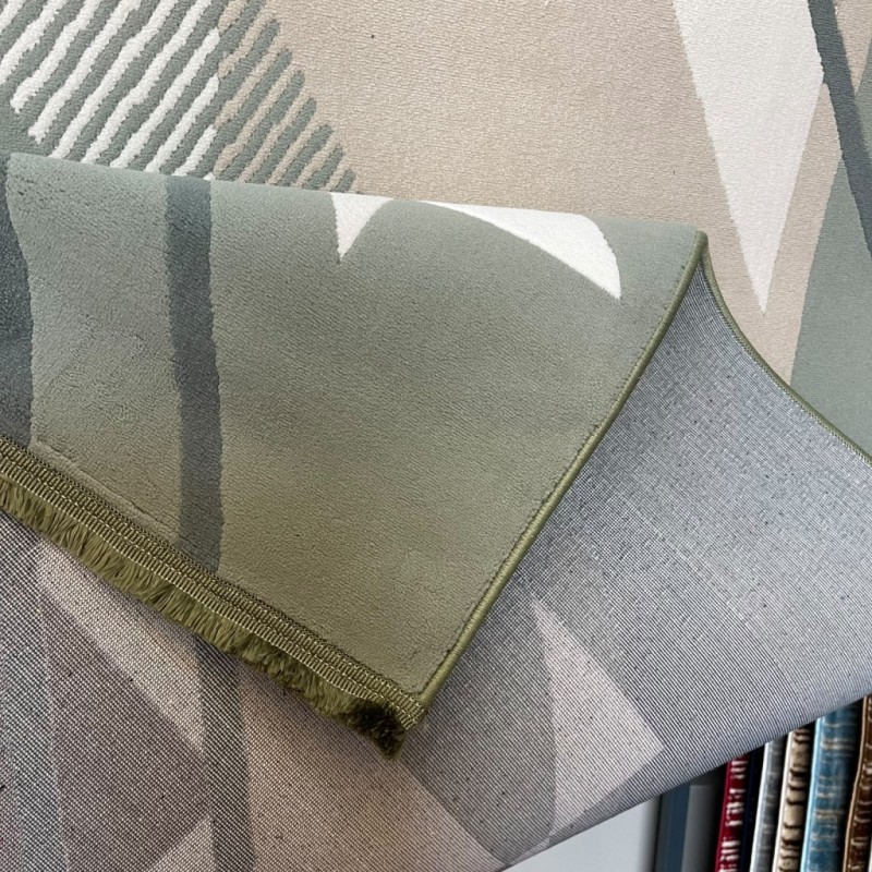 LAWUNING Turkish Designer Rugs A0058 Dark green Round size 150*150