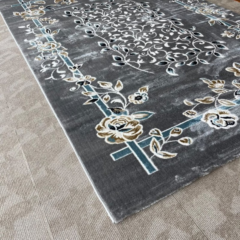 سجاد كلاسيك مالمو تركي S1019 رصاصي مقاس 100*200
