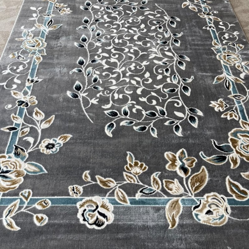 سجاد كلاسيك مالمو تركي S1019 رصاصي مقاس 100*200