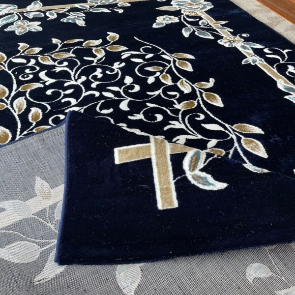 MALMO Turkish classic Rugs S1019 NAVY size 100*300