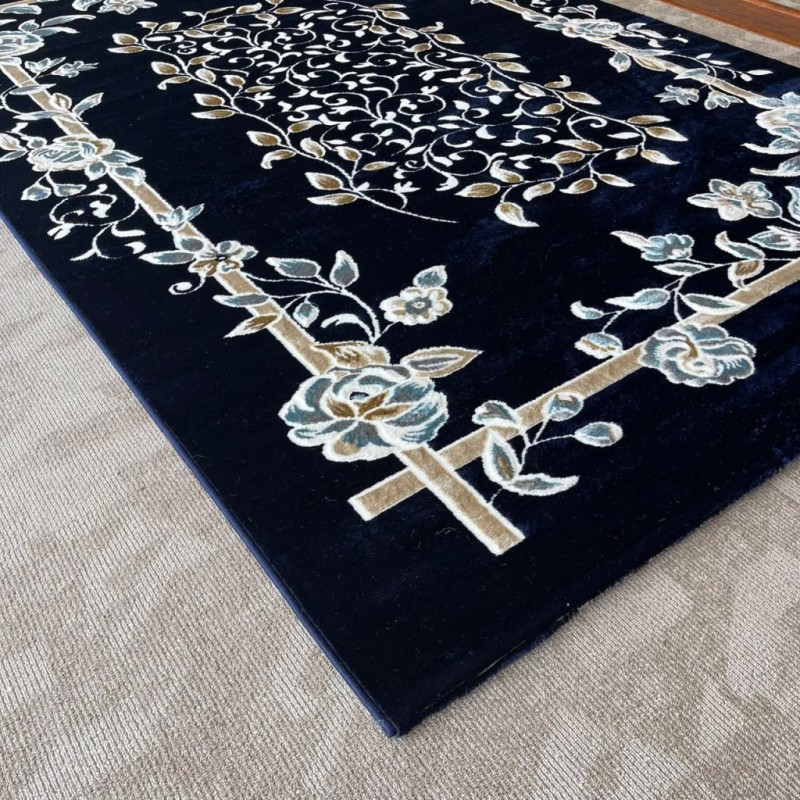 سجاد كلاسيك مالمو تركي S1019 كحلي مقاس 50*80
