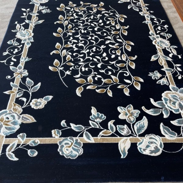 MALMO Turkish classic Rugs S1019 NAVY size 100*300