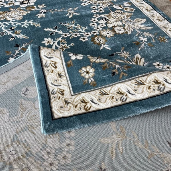 MALMO Turkish classic Rugs S1020 blue size 100*200