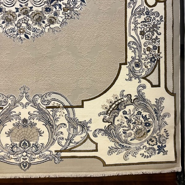 سجادة رازانا تركية 36262A رصاصي فاتح مقاس 250*350