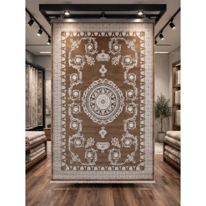 RINAS Turkish Carpet 41152A BROWN Size 100*300