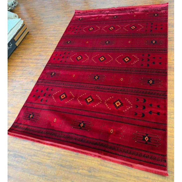 Turkish Bukhari Super Afghani Rug 07381 Red Size 300*400