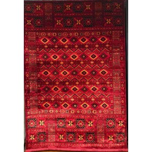 Turkish Bukhari Super Afghani Rug RFG4507 Red Size 100*200