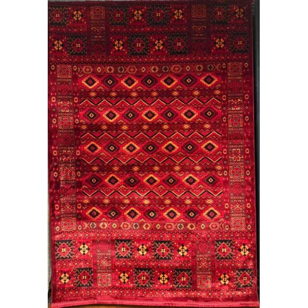 Turkish Bukhari Super Afghani Rug RFG4507 Red Size 100*200