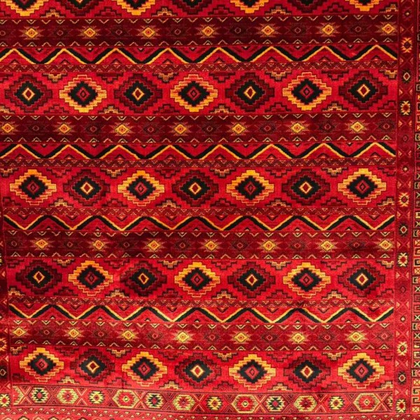 Turkish Bukhari Super Afghani Rug RFG4507 Red Size 100*200