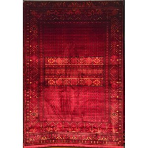 Turkish Bukhari Super Afghani Rug RFG4539 Red Size 100*200